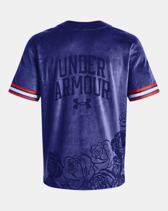 Men's UA Velour Rose Baseball Short Sleeve, Blue, pdpMainDesktop image number 6